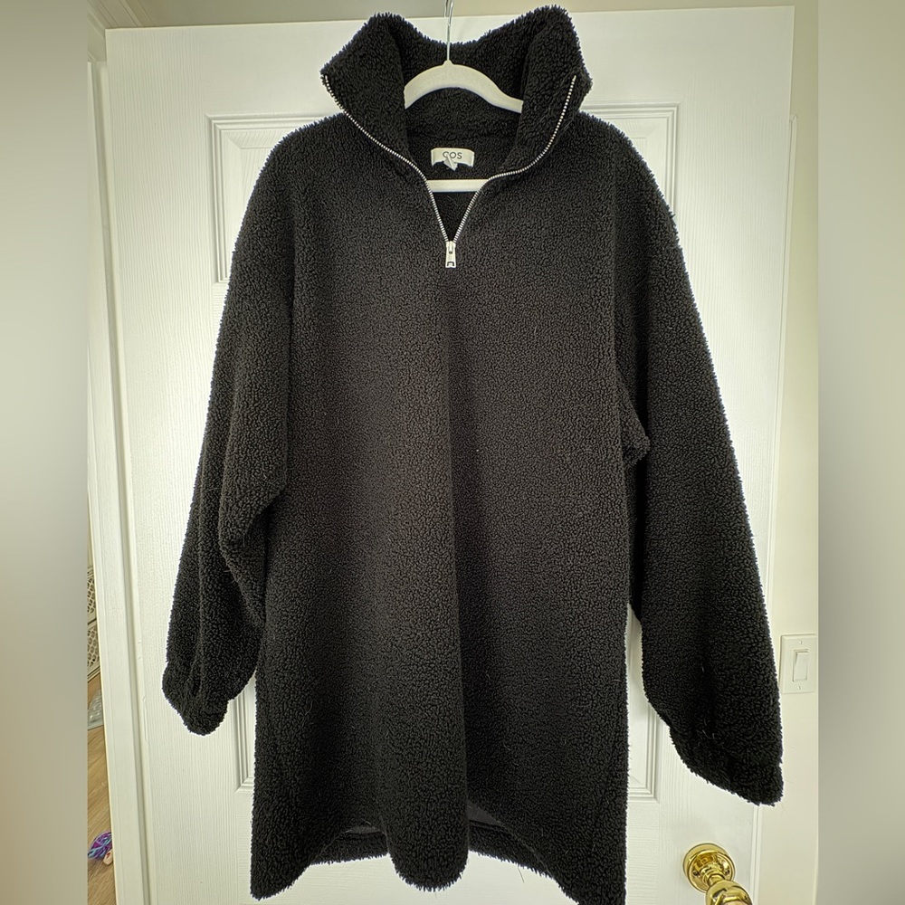 COS Black Teddy Fleece Dress